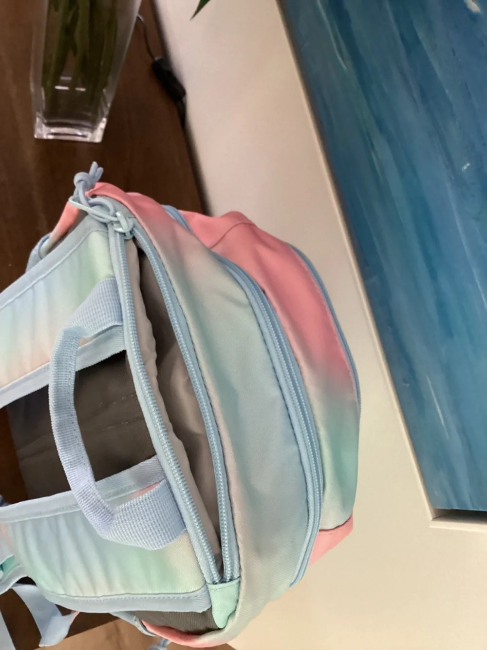 Adidas Midway Youth Soft Shell Backpack Blue and Pink Fits 15” Laptop NWT
